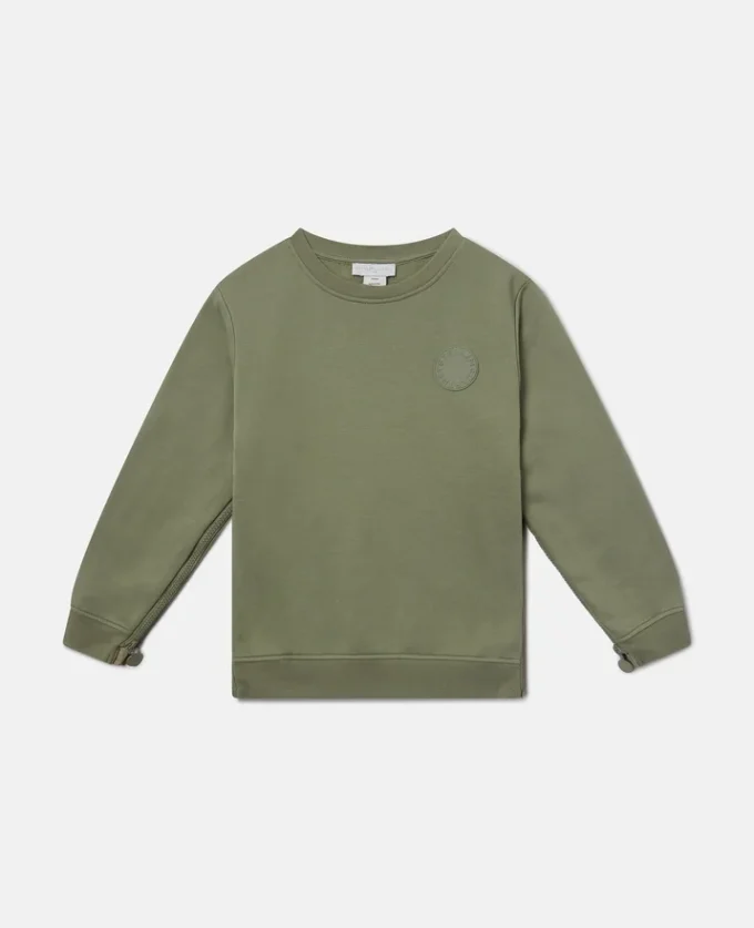 Sweatshirt med rund hals och logomedaljong