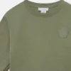Sweatshirt med rund hals och logomedaljong