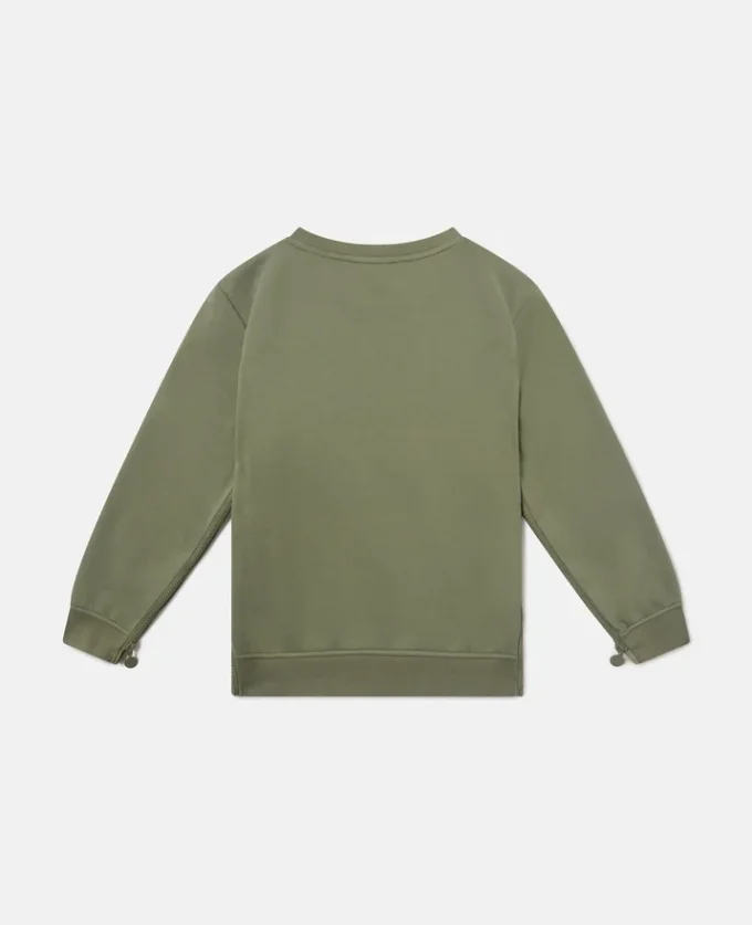 Sweatshirt med rund hals och logomedaljong