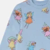 Sweatshirt med rund hals och älvtryck Sweatshirt med rund hals och älvtryck