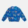 Sweatshirt med rund hals och rosetttryck