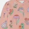 Sweatshirt med rund hals och skogsprint Sweatshirt med rund hals och skogsprint
