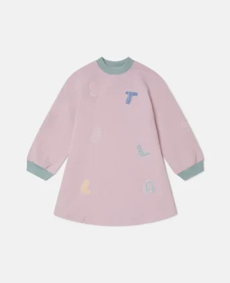 Sweatshirtklänning med broderad logotyp