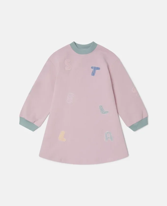 Sweatshirtklänning med broderad logotyp