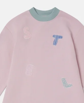 Sweatshirtklänning med broderad logotyp