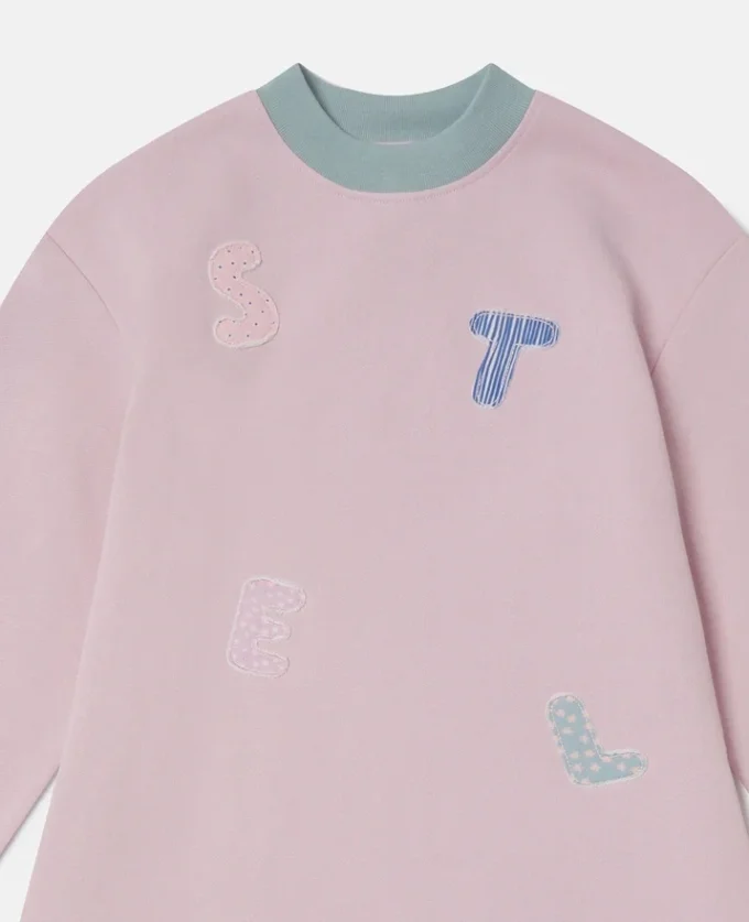 Sweatshirtklänning med broderad logotyp