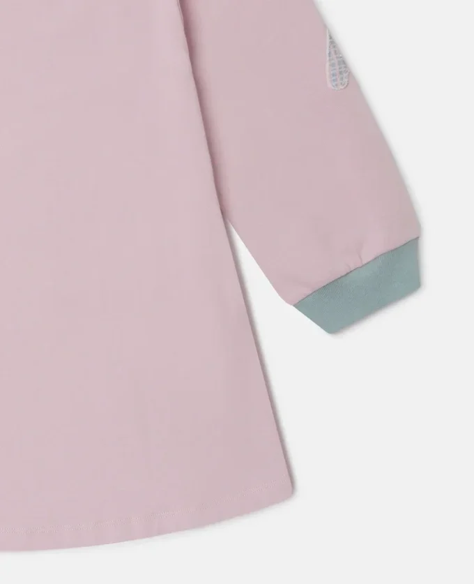 Sweatshirtklänning med broderad logotyp