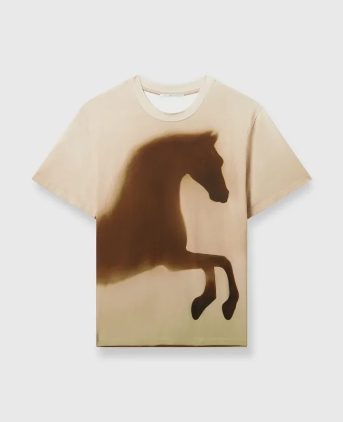 T-shirt i bomull med hästmotiv T-shirt i bomull med hästmotiv