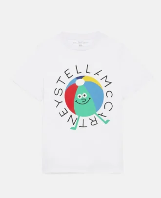 T-shirt i bomull med strandboll-logotyp