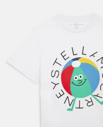 T-shirt i bomull med strandboll-logotyp
