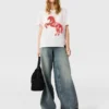 T-shirt med airbrush-tryck av häst T-shirt med airbrush-tryck av häst