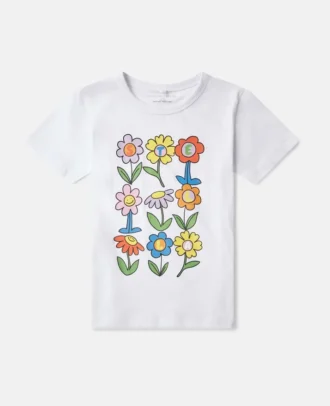 T-shirt med blommönster