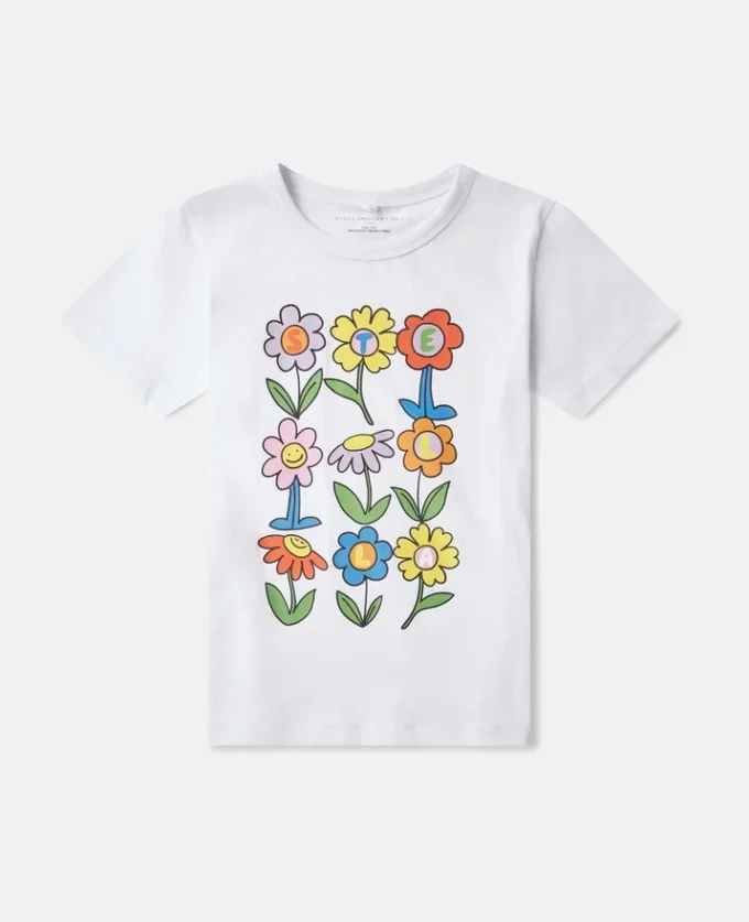 T-shirt med blommönster