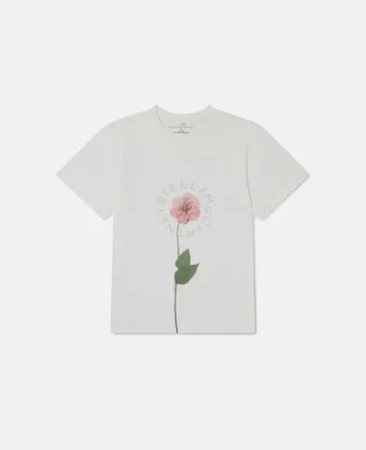 T-shirt med blommönster