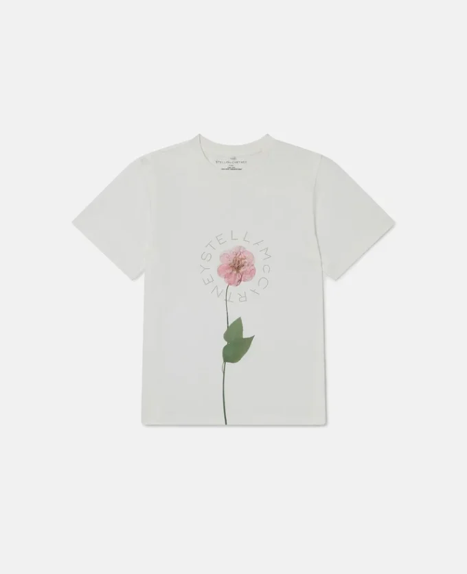 T-shirt med blommönster
