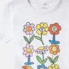 T-shirt med blommönster