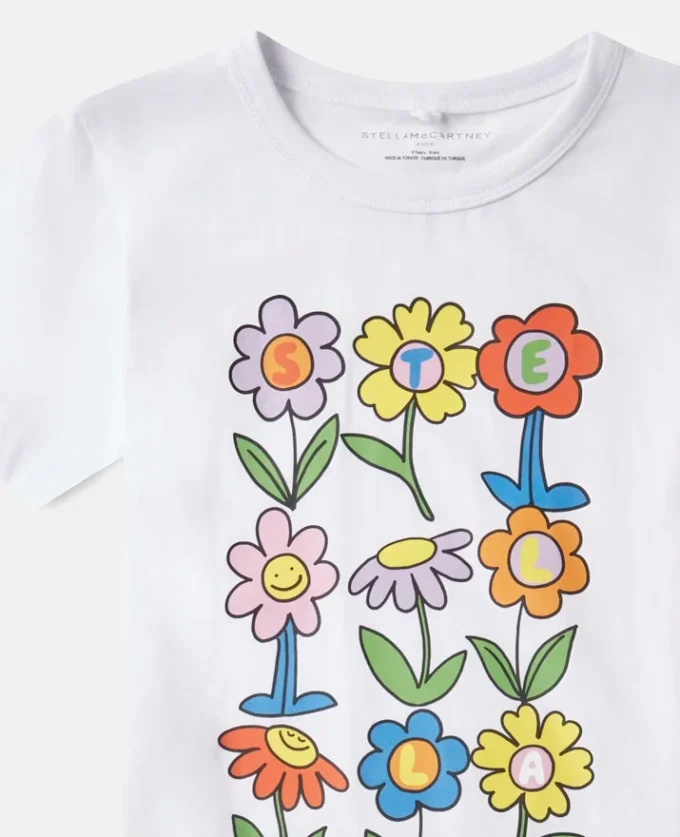 T-shirt med blommönster