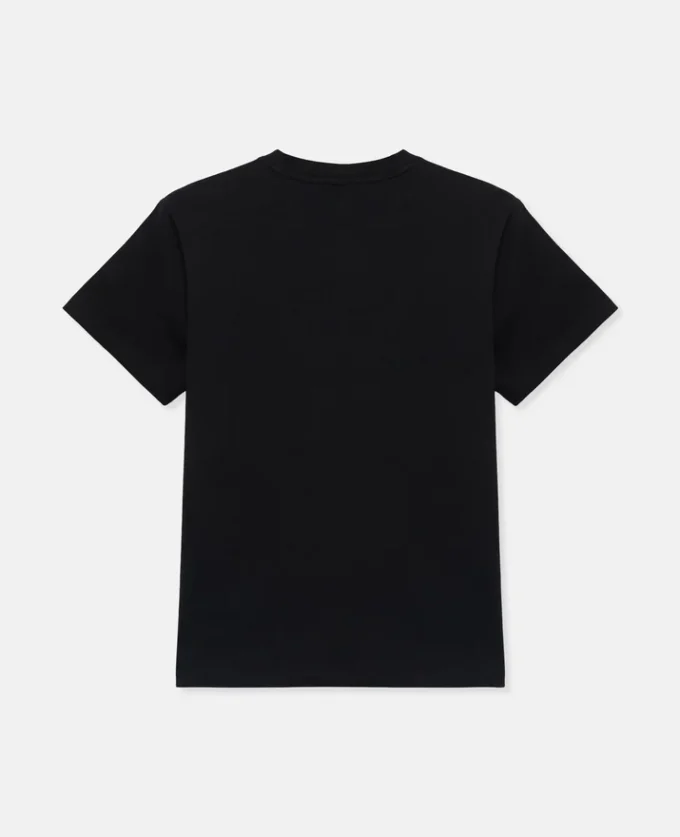 T-shirt med broderat cirkulärt logo T-shirt med broderat cirkulärt logo