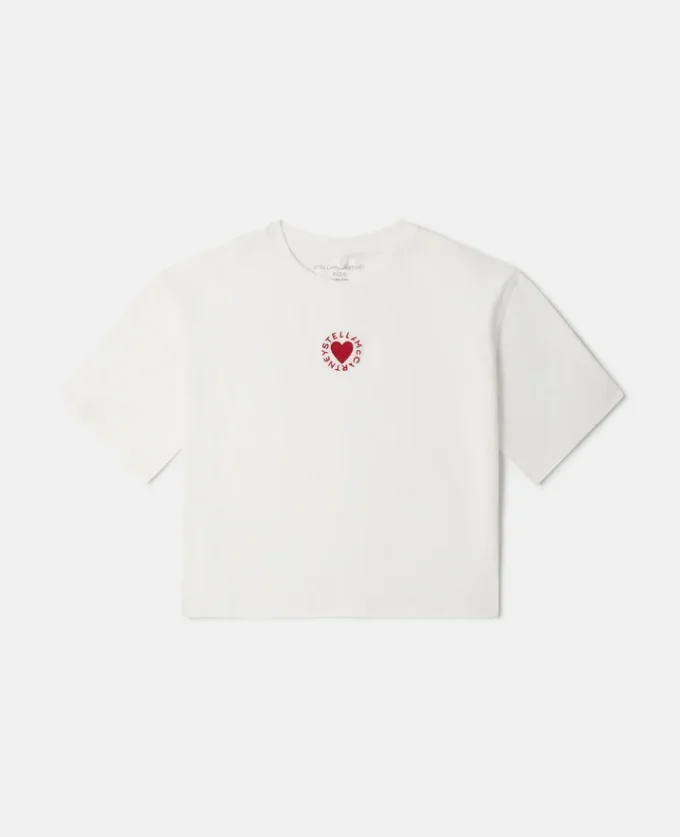 T-shirt med broderat hjärta T-shirt med broderat hjärta