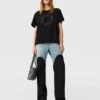 T-shirt med broderat logo T-shirt med broderat logo