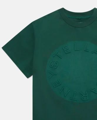T-shirt med cirkulärt logotyptryck