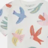 T-shirt med duvtryck