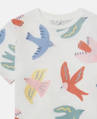 T-shirt med duvtryck