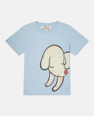 T-shirt med ensamt valpmotiv