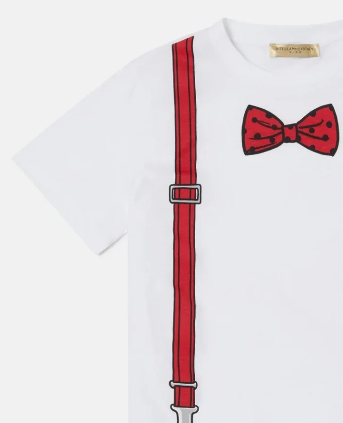 T-shirt med fluga- och hängslenmönster T-shirt med fluga- och hängslenmönster