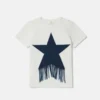 T-shirt med fransar och stjärnor T-shirt med fransar och stjärnor