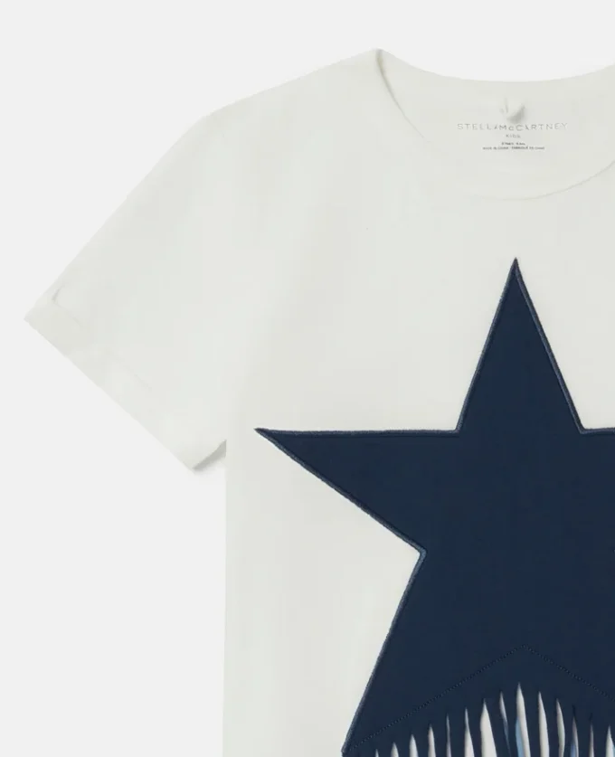 T-shirt med fransar och stjärnor T-shirt med fransar och stjärnor