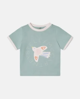 T-shirt med grafiskt tryck av duvor