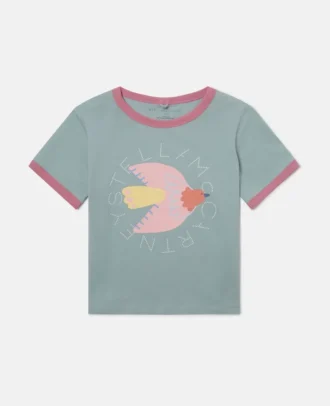 T-shirt med grafiskt tryck av duvor