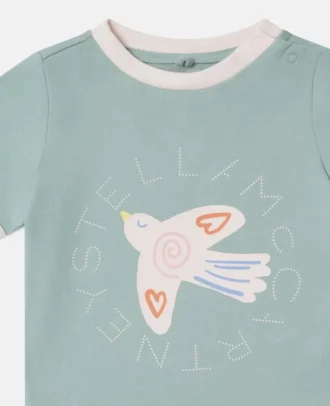 T-shirt med grafiskt tryck av duvor