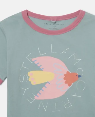 T-shirt med grafiskt tryck av duvor