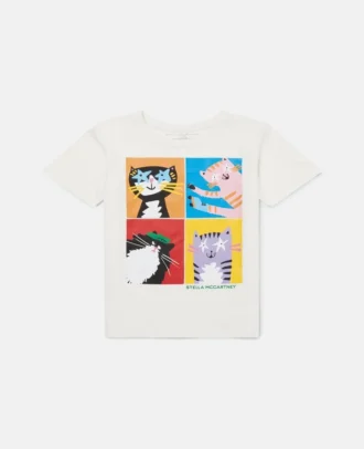 T-shirt med kattmotiv