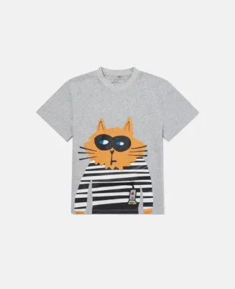 T-shirt med kattmotiv