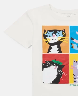 T-shirt med kattmotiv