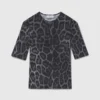 T-shirt med korta ärmar och leopardmönster T-shirt med korta ärmar och leopardmönster
