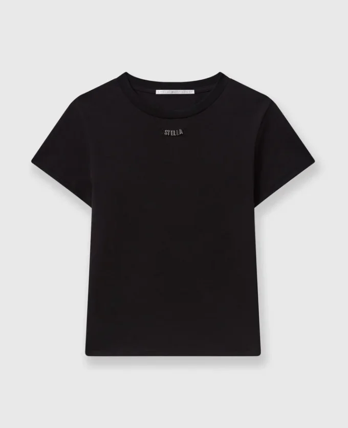 T-shirt med logotypsmycke T-shirt med logotypsmycke