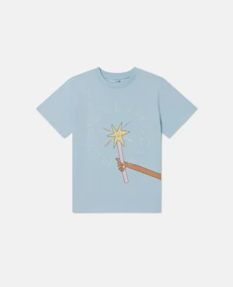 T-shirt med älvmotiv och rund halsringning