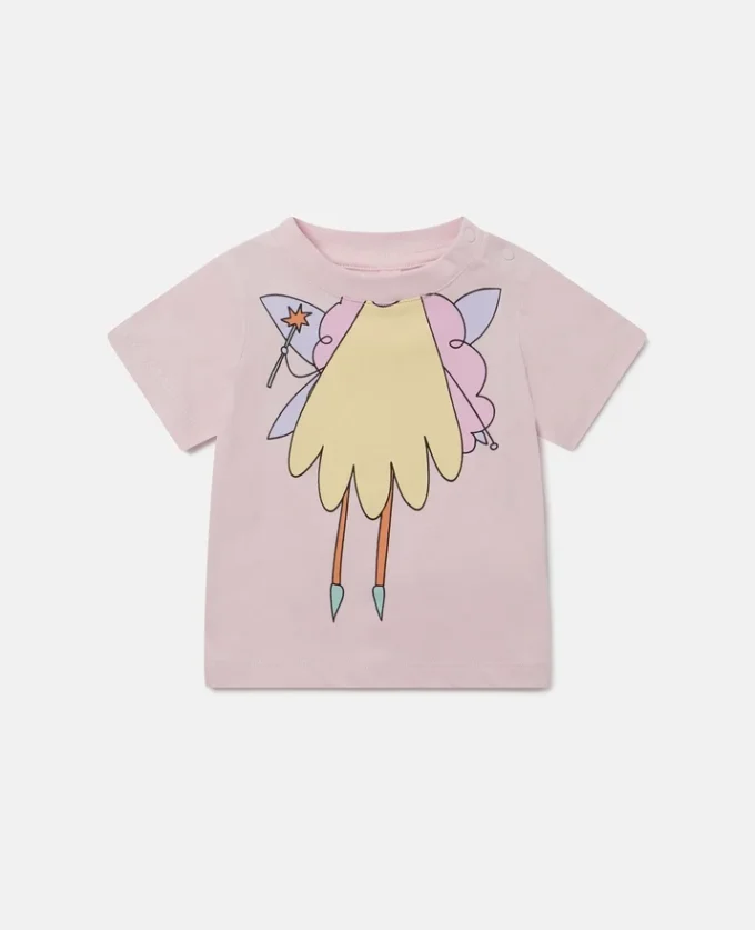 T-shirt med älvmotiv och rund halsringning T-shirt med älvmotiv och rund halsringning