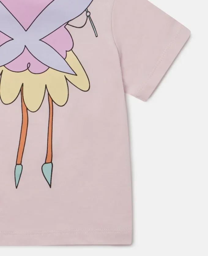 T-shirt med älvmotiv och rund halsringning T-shirt med älvmotiv och rund halsringning