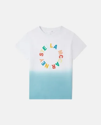 T-shirt med medaljonglogotyp i ombré