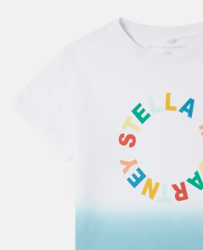 T-shirt med medaljonglogotyp i ombré T-shirt med medaljonglogotyp i ombré