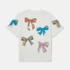 T-shirt med rosettmönster