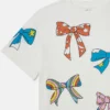 T-shirt med rosettmönster