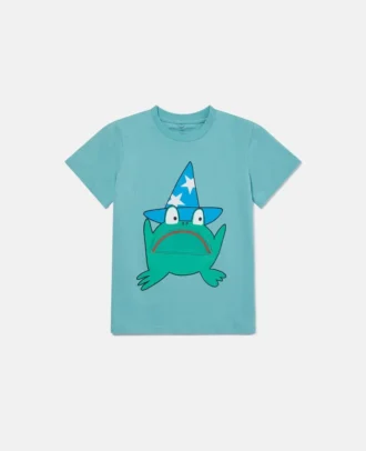 T-shirt med rund hals och grafiskt tryck med groda
