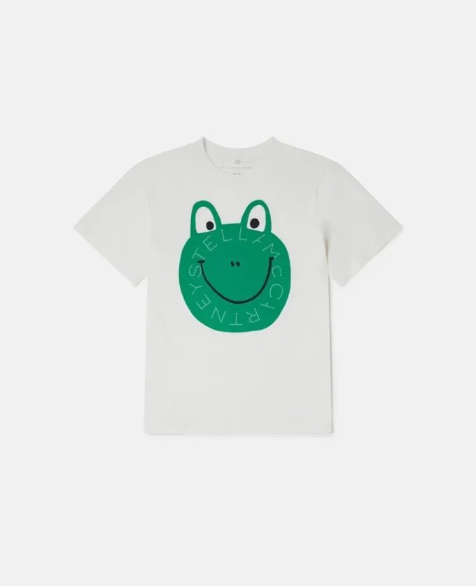 T-shirt med rund hals och grafiskt tryck med groda T-shirt med rund hals och grafiskt tryck med groda