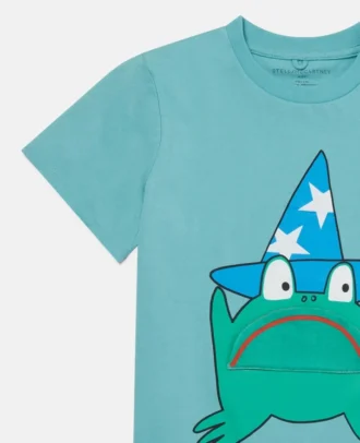 T-shirt med rund hals och grafiskt tryck med groda